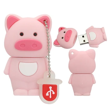 Zodíaco chinês Sinais de um Stick de Memória USB 4 8 16 32 64 128 256 gb Pendrive de 256GB de 32GB 8GB USB Flash Drive Cão/Pig/Tiger/Coelho de presente