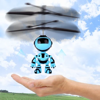 Novo Mini Drone RC Helicóptero, Aeronave de Voar Robô Voador Brinquedos de Bola de Brilho de Iluminação LED Quadcopter Dron Mosca Robô Brinquedos