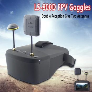 LS-800D FPV Óculos com DVR DE 5,8 G 40CH 4.3 Polegadas, 5 Polegadas 854*480 Vídeo Fone de ouvido HD 2000mAh Bateria Para o Modelo de RC