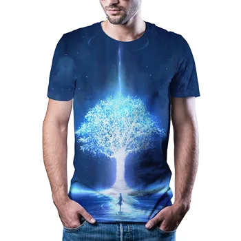 Verão de lazer, de esportes dos homens T-shirt de impressão 3D natureza hip hop T-shirt 2020 Unisex Europeu de moda plus size em torno do pescoço de cima 6XL