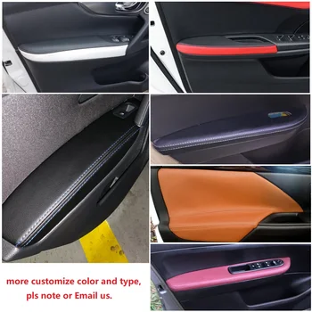 LHD Para VW Golf 7 de 2016 2017 2018 4pcs Porta do Carro Braço Painel de Microfibra Couro Capa de Proteção da Guarnição