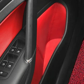 LHD Para VW Golf 7 de 2016 2017 2018 4pcs Porta do Carro Braço Painel de Microfibra Couro Capa de Proteção da Guarnição