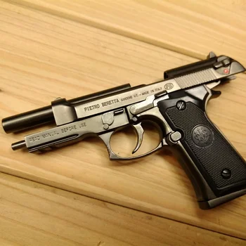 1 / 2.05 escala italiano Beretta m92f falso arma de brinquedo pistola de ferro decorativas pintura
