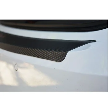 Carro-styling Para a Kia Forte PU de couro e fibra de Carbono Estilo Depois de protetor de pára-choque Traseiro do Tronco Placa de protecção de Acessórios para carros