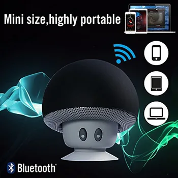 Sem fio Mini de Bluetooth alto-Falante Portátil Cogumelo Impermeável Estéreo alto-Falante Bluetooth Com Microfone para o Telefone Móvel do Computador