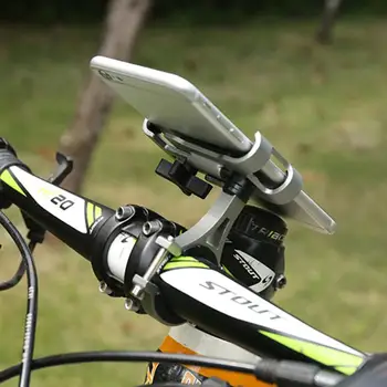 Guiador de bicicleta 360° de Liga de Alumínio Móvel de Telefone do Suporte Exterior Andar de Bicicleta de Montanha Móvel de GPS de Navegação Fixa Suporte