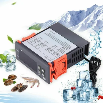 110V-220V Gama Mini Display Digital LCD Controlador de Temperatura do Termostato para Aquário STC-1000 Controlador de Aquecimento Arrefecimento Mudar