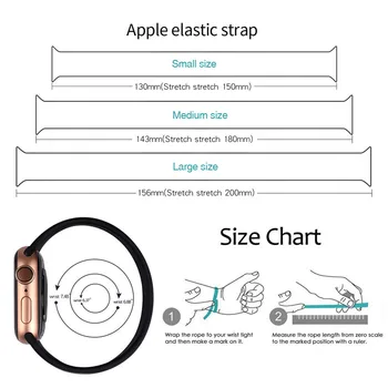 Para a Apple Faixas de Relógio de 44mm de 40mm de Silicone Solo Alça de Laço 38mm 42mm para iWatch Série 6 SE 5 4 3 2 1 Macia Watchbands Acessórios