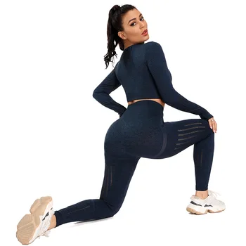 Peatacle Yoga Terno Mulher Perfeita Cintura Alta-Calça Seca Rápido, Respirável Sportswear De 2 Peças Do Conjunto De Treino De Ginásio Execução