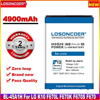 LOSONCOER 4900mAh BL-45A1H Bateria BL45A1H para LG K10 Bateria F670L F670K F670S F670 K420N K10 LTE Q10 K420