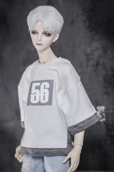 BJD boneca roupas BF falso dois impresso t-shirts ~3 cores em 1/4 1/3 MSD SSDF POPO68 tio jaqueta casual boneca acessórios