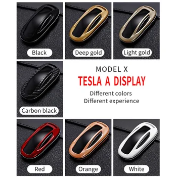 Tesla Modelo 3 Modelo S Modelo X Chave Inteligente Bag duplo ABS com Fibra de Carbono Carro Remoto Chave de Capa Chave Protegida Titular Shell Accessorie