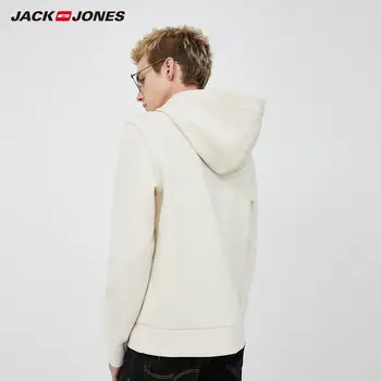JackJones Homens do Algodão Casual Confortável Impresso Patch Streetwear Pulôver Capuz| 220133503