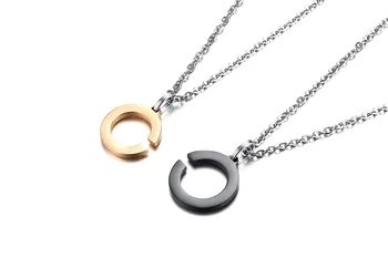FXM HEE2 colar de aço inoxidável quente da venda de qualidade superior, as mulheres solteiras 33mm casal C do presente da forma das mulheres de jóias