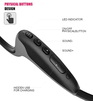 NewLife AirBones J20 Bluetooth 5.0 osso condução de fones de ouvido,fones de ouvido sem fio, fones de ouvido bluetooth,