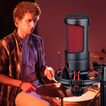 SK-T15 âncora microfone de condensador do microfone ao vivo K a gravação da música à prova de choque do microfone microfone
