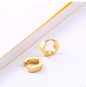 Moda Geométrica Da Cor Do Ouro Brincos De Aço Inoxidável Da Colar Círculo Conjunto De Jóias De Fêmea De Presente De Casamento