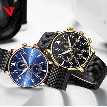Homens Assista NIBOSI Impermeável de Quartzo Relógios de homens de Negócios Topo de Marca de Luxo Relógio Casual Militar Relógio do Esporte Relógio Masculino