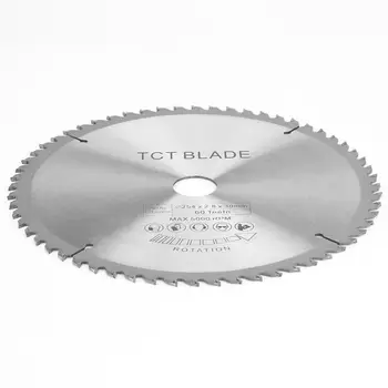 Carboneto de Circular Lâmina de Serra TCT Disco de Corte para Metal Madeira Plástico 254*30mm 60 Dentes com 3 Arruela