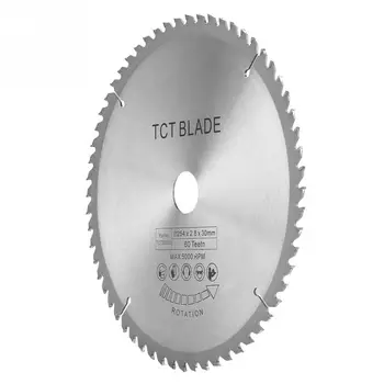 Carboneto de Circular Lâmina de Serra TCT Disco de Corte para Metal Madeira Plástico 254*30mm 60 Dentes com 3 Arruela