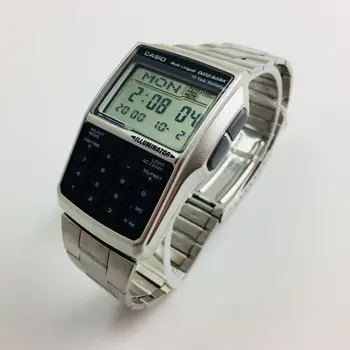 Casio Databank Relógio masculino Original Clássico Geral, os Homens Relógio de Pulso de Quartzo Digital relógio de Pulso Multi-Linguagem de Esportes Retro