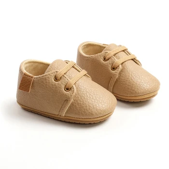 0-18M de Couro Macio Sapatos de Bebê Recém-nascido Sola de Borracha Primeiro Caminhantes Meninos Criança Calçados Infantil Meninas Anti-derrapante Prewalkers