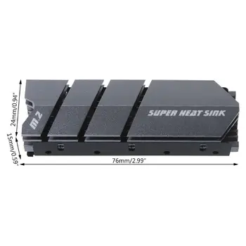 1Set M. 2 SSD NVMe NGFF Dissipador de Calor de Alumínio do Dissipador de calor com Almofada Térmica para 2280 M2 X6HA