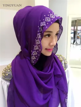 CJ118 180*70cm Oriente Médio quente de perfuração Áustria muçulmano hijabs cachecol moda belas mulheres de lenços (não underscarf)
