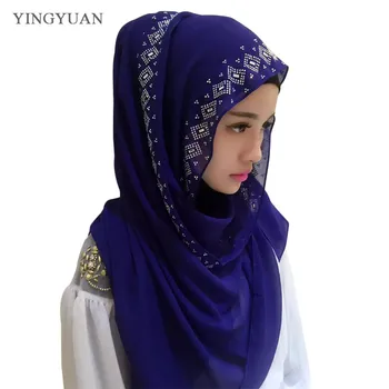 CJ118 180*70cm Oriente Médio quente de perfuração Áustria muçulmano hijabs cachecol moda belas mulheres de lenços (não underscarf)
