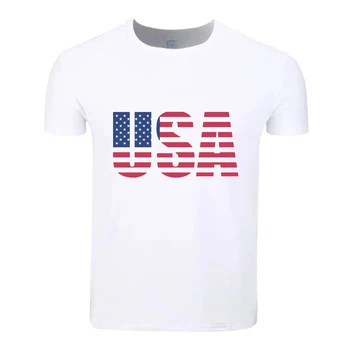 Estados unidos da América Bandeira de Algodão Estudantes de Verão T-Shirt Personalizada Casual Manga Curta, Homens, Mulheres, Meninos, Meninas T-Shirt Tees Crianças Tshirt