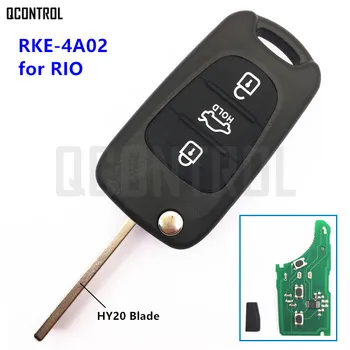 QCONTROL Entrada Sem chave Remoto Tecla para KIA Rio RKE-4A01 ou RKE-4A02 com Chave de Lâmina HY20
