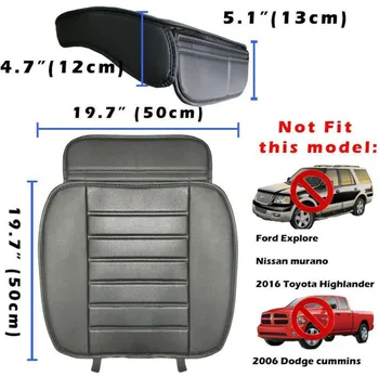 Moda Criativa Universal de Carro de Auto material PU de Couro de Carro da Frente do Assento Almofada Protetor Pad Controlador Tapete Almofada 1PC Com armazenamento