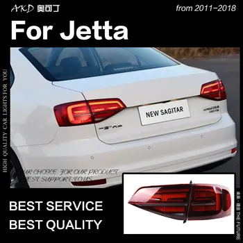 AKD Estilo Carro para VW Jetta Luzes da Cauda-2018 Jetta Mk6 traseiros LED Lâmpada LED DRL Dynami Sinal de Freio Reverso auto Acessórios