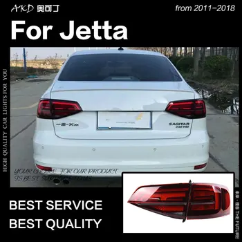 AKD Estilo Carro para VW Jetta Luzes da Cauda-2018 Jetta Mk6 traseiros LED Lâmpada LED DRL Dynami Sinal de Freio Reverso auto Acessórios