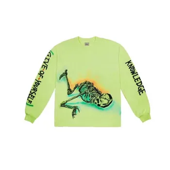 Kanye West Crianças Ver Fantasmas Graffiti Homens t-shirt Superior Tee de Hip-hop de Moda de Nova Chegou Moda Casual Magpie Streetwear T-shirt