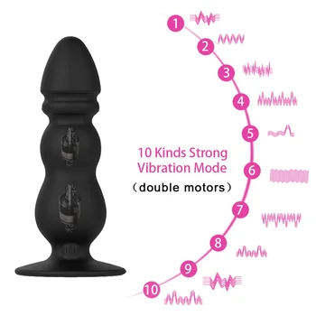 Cordão Vibrador Vibrador Com Ventosa Plug Anal Impermeável Plug Anal Brinquedos Sexuais Para Os Homens De Controle Remoto Do Sexo Masculino Próstata Massageador Vibrador