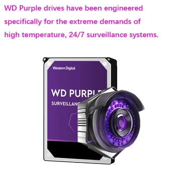 WD Roxo 2TB de Vigilância Interna da Unidade de Disco Rígido de 3,5