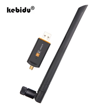 Kebidu 1200Mbps USB 3.0 sem Fio Adaptador de wi-Fi Super velocidade Placa de Rede RTL8812 de Banda Dupla com o AC Antena Para o Portátil da área de Trabalho