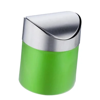 Prata/Verde/Rosa/Azul/Vermelho De Aço Inoxidável, O Lixo Pode Mesa Charuto Cinzeiro Do Carro Contentor Do Lixo Com Sala/Escritório/Cozinha/Bar