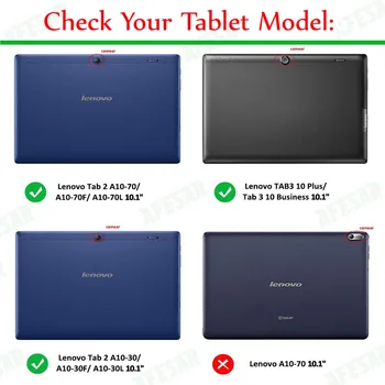 Capa para Lenovo TAB 2 A10 / Tab 3 10 Business Case - Ultra Fino e Leve Smart Cover Auto Acordar para a Lenovo Tab3 10 Plus 10.1
