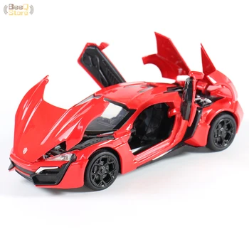 1:32 Lykan Velocidades E Paixão 7 Puxar Para Trás O Modelo Da Liga De Esportes Fundido De Som Luz Super Carro De Corrida Brinquedos Para Crianças Quente Roda