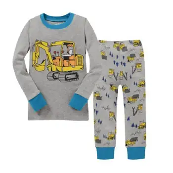 Varejo! Duas peças de Conjunto Moto Pijama Terno Para os Meninos Crianças Pijamas de Crianças roupas de Dormir do Bebê Dormir Vestir Pijamas