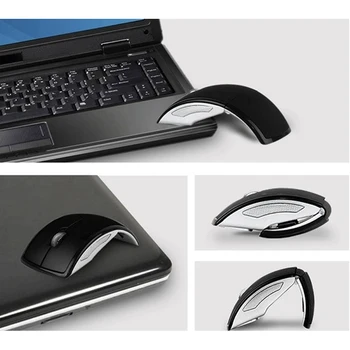 Mouse sem fio De 2,4 G Mouse de Computador Dobrável de Viagem Notebook Mudo Mouse Mini Mouses USB Nano Receptor para notebook PC Desktop Gamer