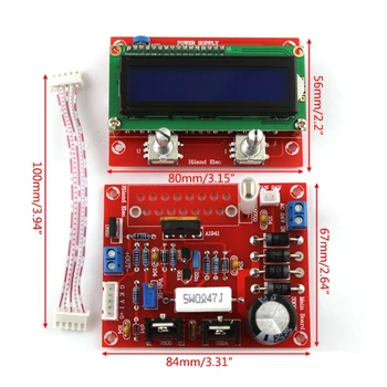 2019 Novo 0-28V 0.01-2A Ajustável DC Fonte de Alimentação Regulada de DIY Kit com Display LCD Indicando Instrumento