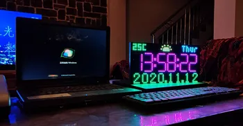 DIY Legal LED Colorido matricial Relógio geek elétrica Projeto de diy