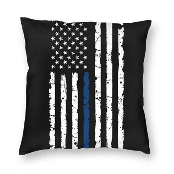 Linha azul EUA Praça da Bandeira fronha Almofadas Decorativas da América Americano dos Estados Unidos Novidade Capas de Almofada