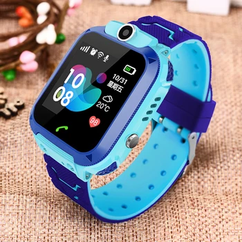 2020 Novo Smart watch LBS Garoto SmartWatches Bebê relógios para Crianças SOS de Chamada Local Finder Localizador Rastreador Anti Perdido Monitor+Caixa
