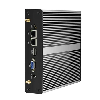 BEBEPC sem ventilador Mini PC Celeron J1900 J1800 N2830 Dual LAN Gigabit 2 RS232 Windows 10 Rede de Computador Industrial HDMI, VGA, wi-FI