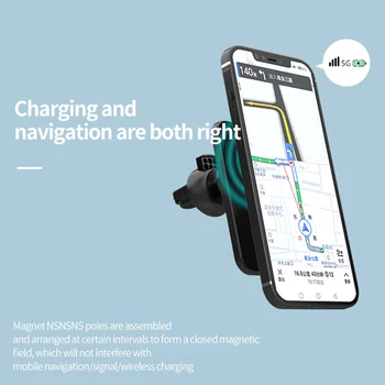 15W Magnético sem Fio de Carregador de Carro para o iPhone 12 Pro Máximo de 12 Mini Suporte para Carro para Telefones Carregador sem Fio Suporte de Carga