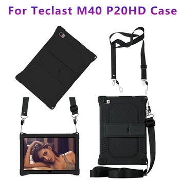 Para Teclast M40 P20HD Caso de 10,1 Polegadas Tablet Anti-Queda Protecção capa de Silicone Suporte para Tablet com Alça e Caneta Capacitiva